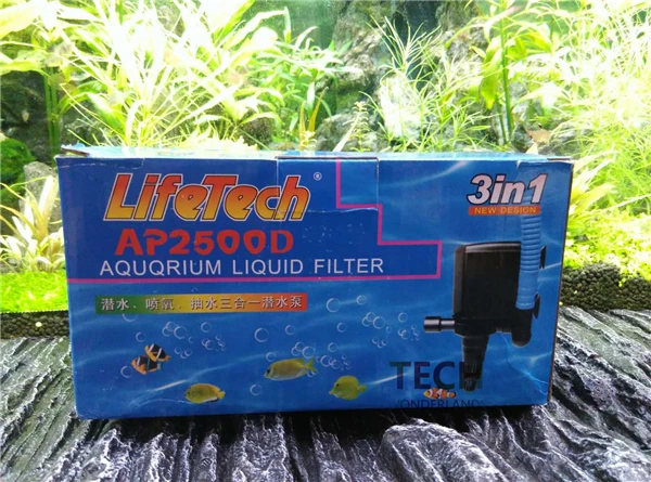 JEBO LIFETECH aquarium liquid filter injecting oxygen submersible pump AP2500D 2000L fish tank water pump Change water pump