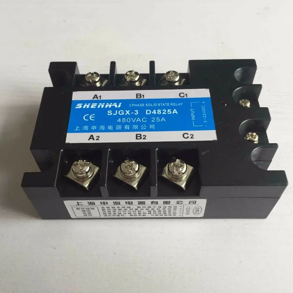 1Pieces SSR-25A 25A 480VAC Three Phase 3 Phase DC AC Solid State Relay Brand New