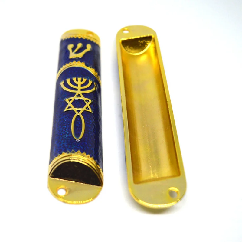 Mezuzah Case Mezuza Rose Flower Design Made in Israel Parchment Scroll