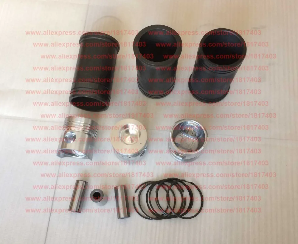 LL375B Piston + Cylinder sleeve + Piston ring + Piston pin, Laidong KAMA LD engine parts, LL375B