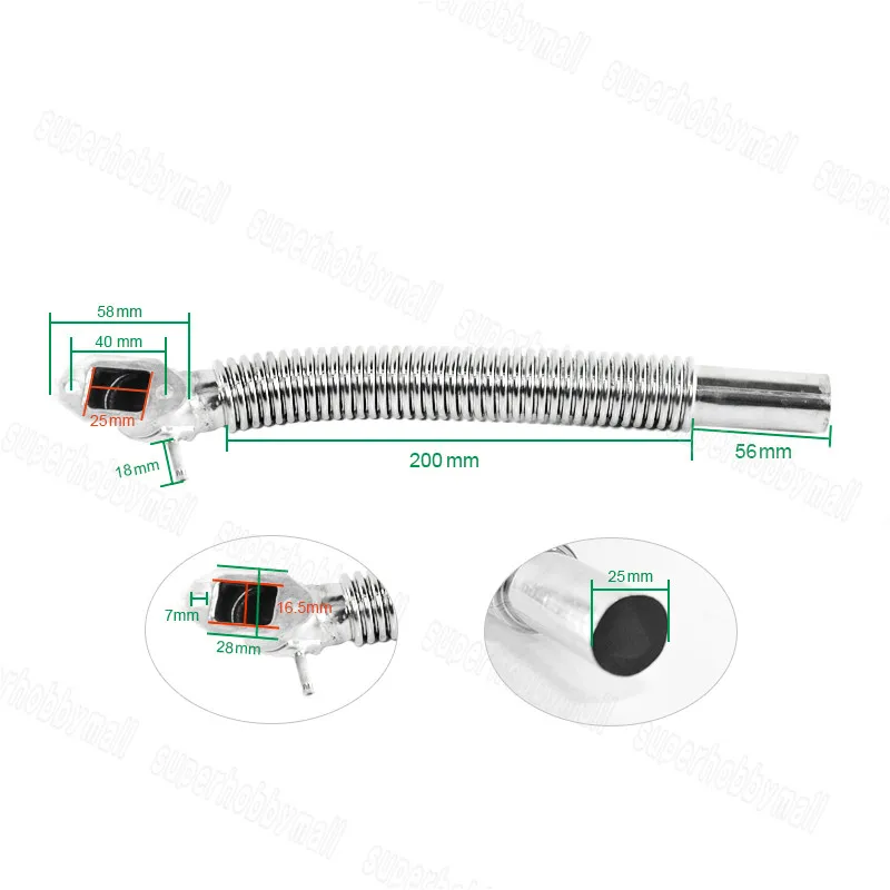 EME Flexible Header Exhaust Pipe With Smoke Nozzle For DA50/DLE55/DLA56/EME55/50-55CC Gas Engine