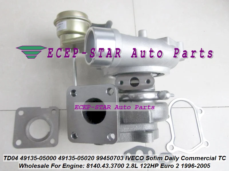 TD04 49135-05000 49135-05020 99450703 Turbo Turbocharger For IVECO Sofim Daily Commercial TC 49.12 59.12 60.12 8140.43.3700 2.8L