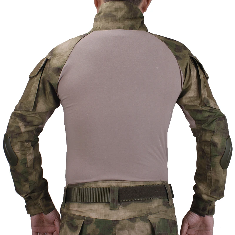 VULPO Hunting Camouflage BDU AT-FG Combat Uniform Shirt Met Broek En Elbow & KneePads Ghilliekostuum Jacht