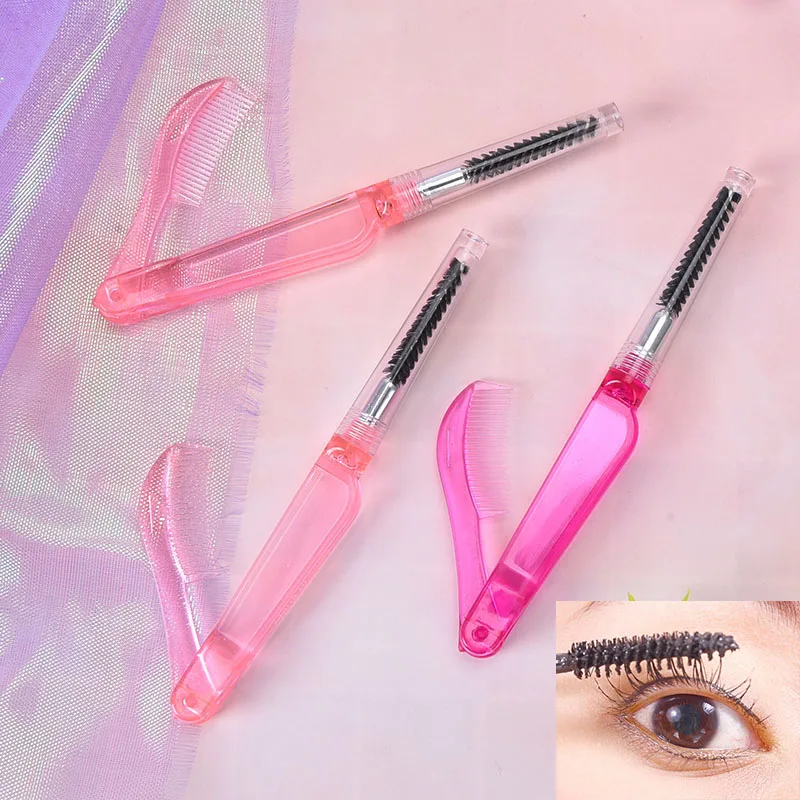 Applicateur de Mascara pliable antibactérien, baguettes, brosses, peigne à cils à Double tête, outil de maquillage de beauté