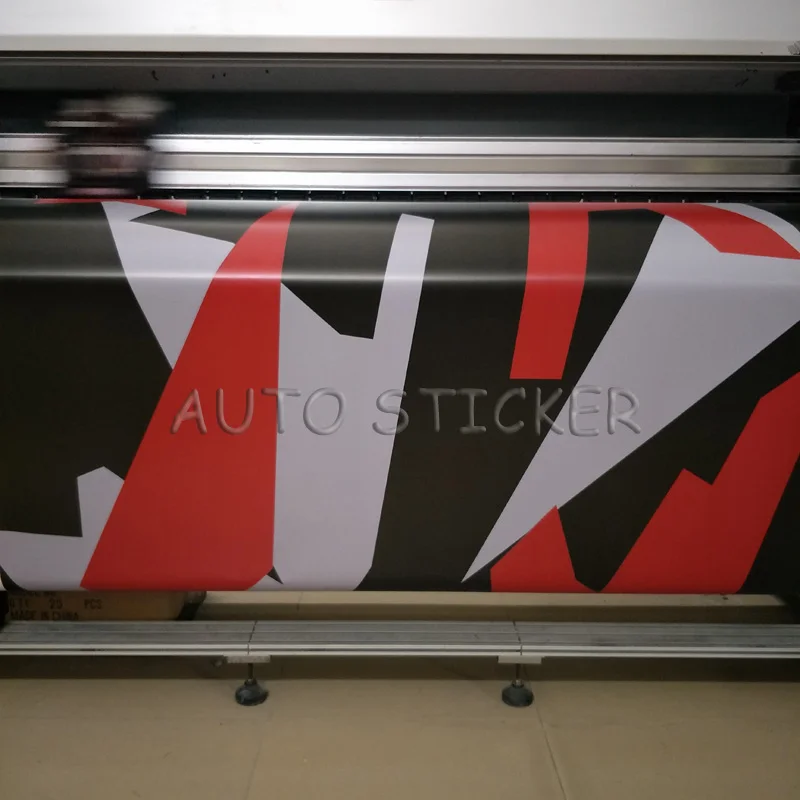 

5/10/15/20/25/30m*1.52m Hot Sale Red Black White Big Camouflage Vinyl Adhesive PVC Film Car Wrap Camo Sticker Vehicle DIY Decal