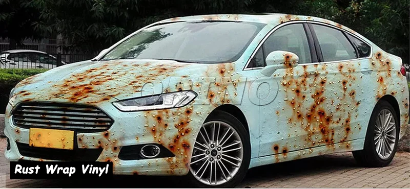 Car Styling Boat Rust Vinyl Wrap Air Bubble Free Vehicle Truck Boat Rusty Film Wrapping Cover Size: 1.52*5/10/15/20/25/30 meters