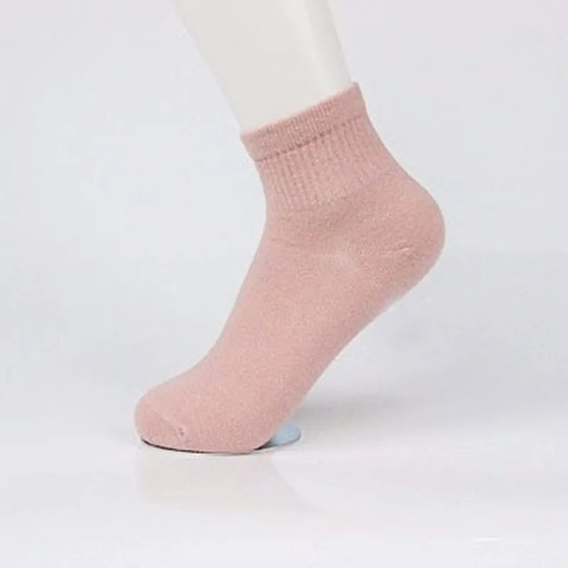 Calcetines cortos de algodón para mujer, medias cómodas e informales de Color caramelo, simples y bonitas, 5 pares, para Otoño e Invierno