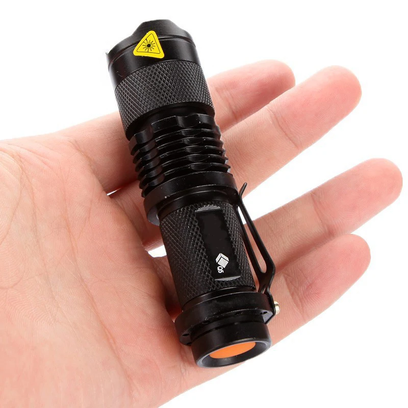 Waterproof Led Flashlight Q5 2000lm 3 Modes Zoomable Hot sale Self Defense no tazer shock Mini Flash Light Torch Penlight