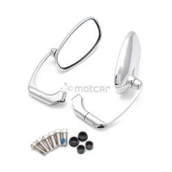 Motorcycle Rearview Side Mirror with 8/10mm Screws Universal Round Retro Modified Motorbike Cafe Racer Rear view Mirrors