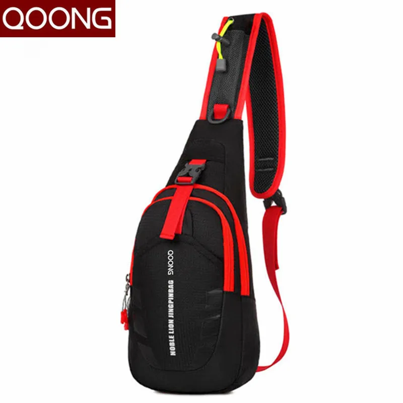 

QOONG Fashion Men Women Bag Loves' Crossbody Bag Leisure Waterproof Chest Waist Pack Couple Shoulder Fanny Bags Pouch YB1-020