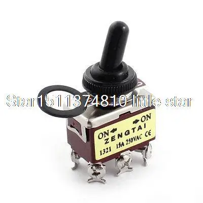 AC250V 15A ON-ON шесть винтовых клемм DPDT блокирующий переключатель