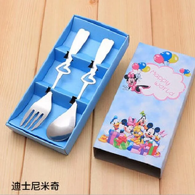 Creative  Love Heart Spoon & Fork Set /stainless steel fork spoon tableware For Wedding Bridal Decor Tableware Party ss1692