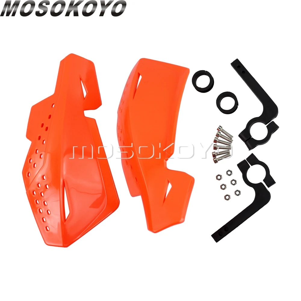 Orange Motorcycle 22mm Hand Guard Shields Handguard Protector For SX SXF KLX KX KXF YZ YZF CR CRF RMZ Motocross Enduro