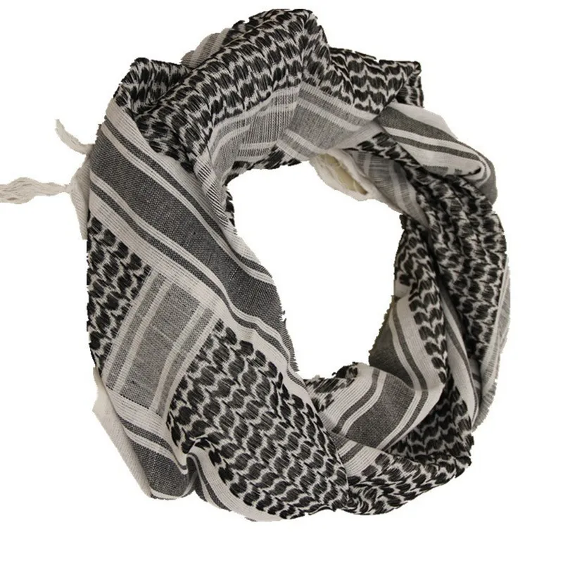 Outdoor Unisex Army Military Tactical Arab Shemag Cotton Scarves Hunting Paintball Head Scarf Face Mesh Desert Bandanas Scarf