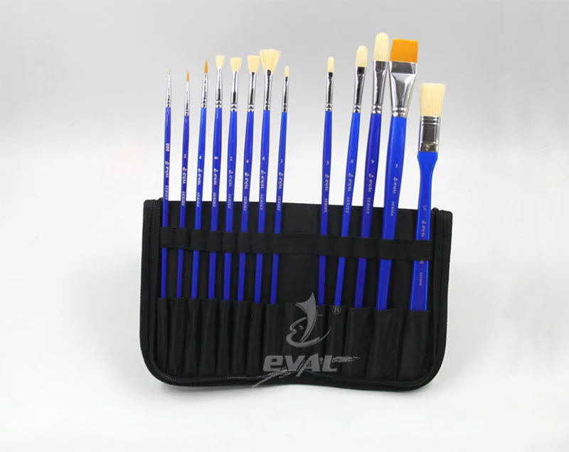 13 pcs Long Handle Drawing atelier special brush set pig bristle nylon gouache paintbrush oil paint brush artists acrylic paints