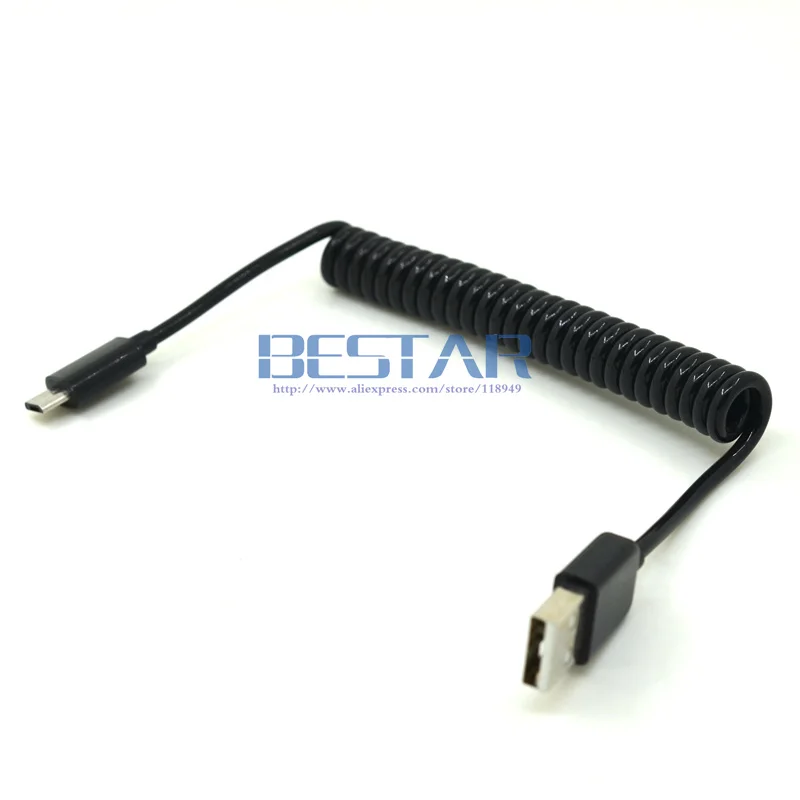 3 м/10 футов Выдвижной 90 градусов usb кабель micro usb зарядка USB к micro USB пружинный кабель Синхронизация данных шнур зарядного устройства спиральный кабель 1 м