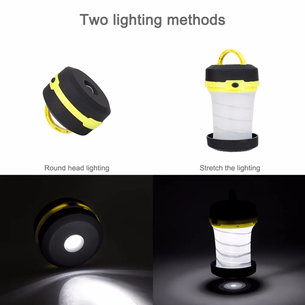 Retractable Camping Lights LED Flashlight Outdoor Portable Lantern Mini Tent Light Emergency Lamp Pocket Torch