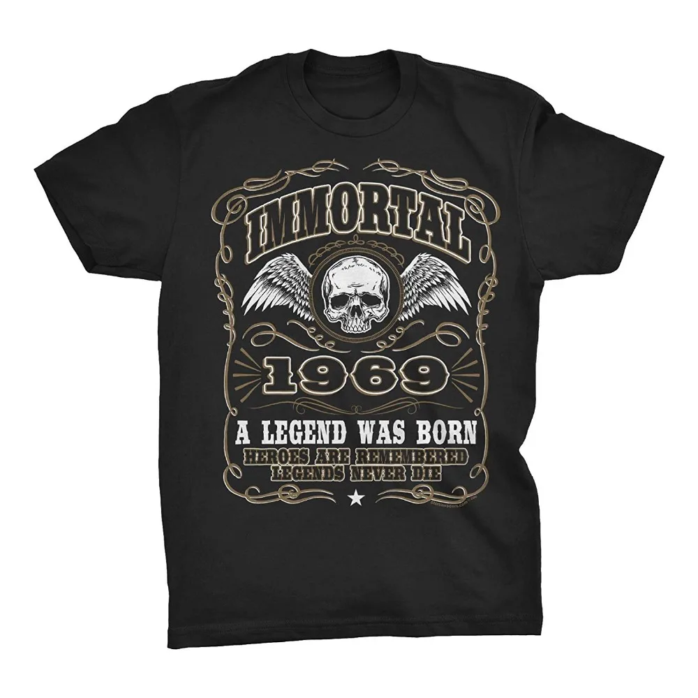 50Th Birthday Gift Shirt - Immortal 1969 A Legend Was Born High Quality Men'S Cotton Clothing Ringer T Shirt