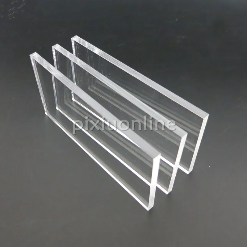 J138b 6*12cm Acrylic Board  Full Thickness 5mm Double-faced Cover film Transparent Plastic Board for DIY Used Sell at a Loss