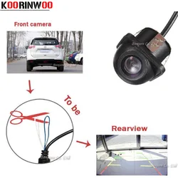 Koorinwoo Unveral HD CCD Auto Achteruitrijcamera Front camera Schakelaar Functie Nachtzicht Achteruit Inparkeren Camera Videosysteem