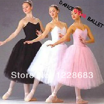 Tulle Ballet Skirts Tutu Dress  Ballet Lyrical Dance Skirt Pink Black White Swan Lake Costume