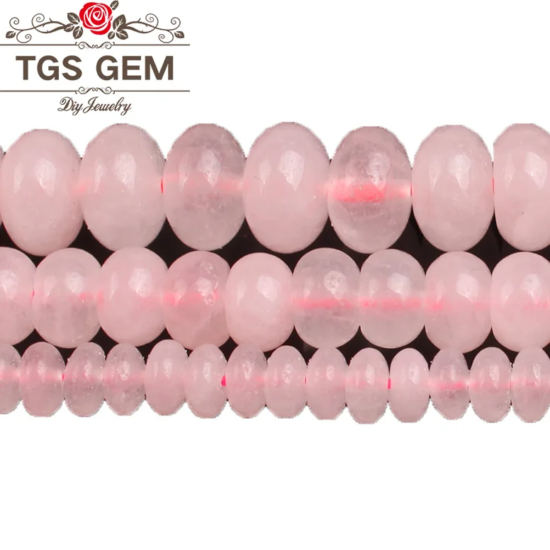 

Beads Natural Stone Pink Quartz Abacus Spacers Beads Rondelle Beads 4 6 8mm DIY Handmade Necklace Jewelry Making Accessories