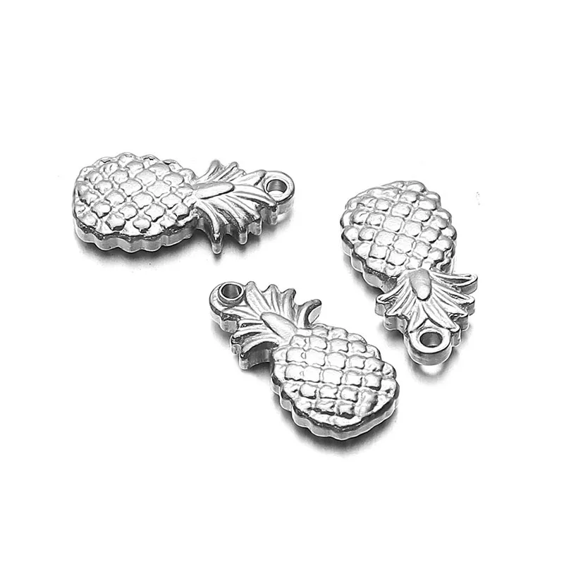 10PCS Stainless Steel Pineapple Charm Pendant For Jewelry DIY Making Handmade Pineapple Pendants Jewelry Accessories