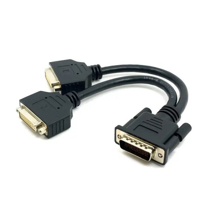 CY DMS-59 Male to Dual DVI 24+5 Female Female Splitter Extension Cable for Graphics Cards & Monitor