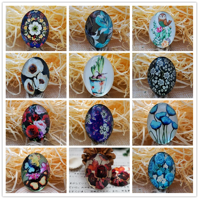 2 יח'\חבילה סגלגל 30MM X 40MM זכוכית קרושון עבור צמיד שרשרת נשים עגיל טבעות סיכת DIY תכשיטי יד made ספק