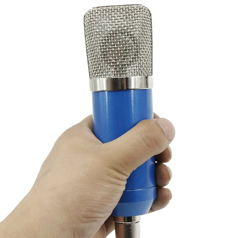 High Quality BM-700 Wired 3.5mm Condenser Sound Recording Microphone with Shock Mount for Radio Braodcasting