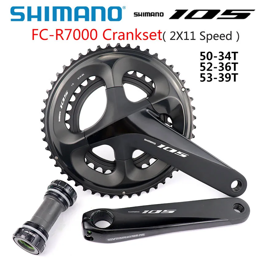 SHIMANO 105 FC R7000 Crankset 2x11-Speed HOLLOWTECH II CRANKSET 50-34T 52-36T 53-39T 165MM 170MM 172.5MM 175MM 5800