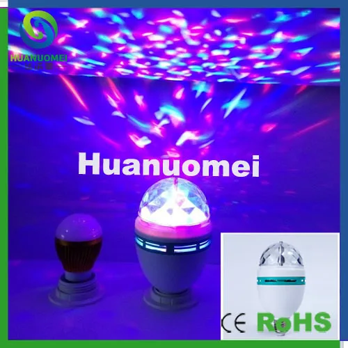 

AC85-260V colorful 3w RGB led spot light E27 Auto rotating led bulb lamp for Dance hall KTV