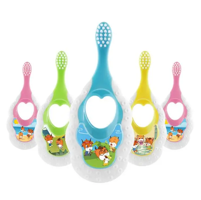 Baby Toothbrush Soft Anti Slip Handle Cartoon For Toddler Kids Newborn Oral Care