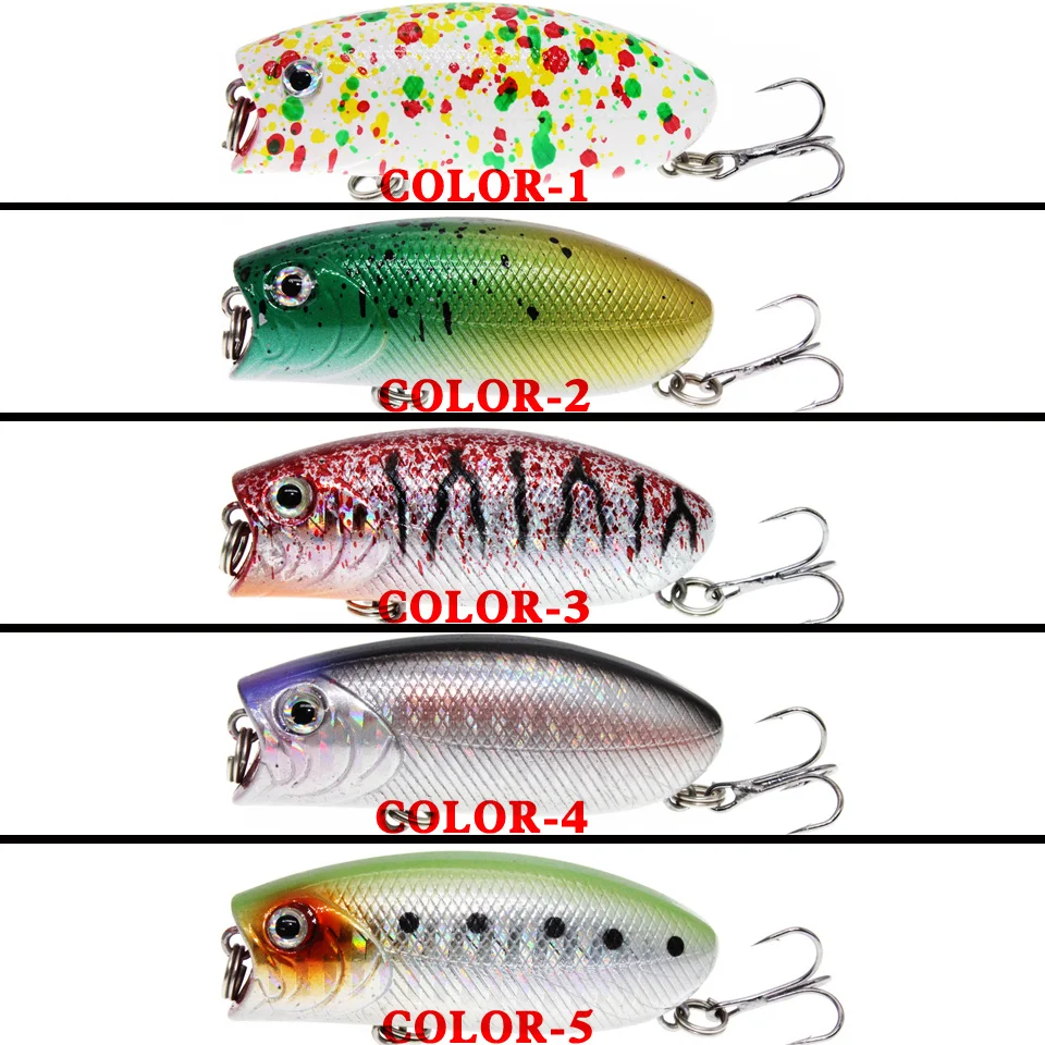 Fishing Lures Wobblers Bait-Isca Trolling-Top Feather-Hooks Water-Bass New Popper Artificial