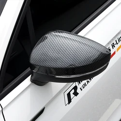 For Volkswagen VW Tiguan MK2 2016 2017 2018 2019 2020 ABS Carbon fibre Car Rearview Mirror Cover Trims Auto Styling Accessories