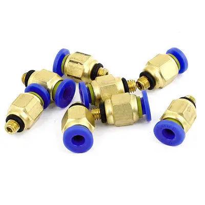 

8 Pcs Metal Push in to Connection Pneumatic Straight Fittings 4.4mm x 4.8mm