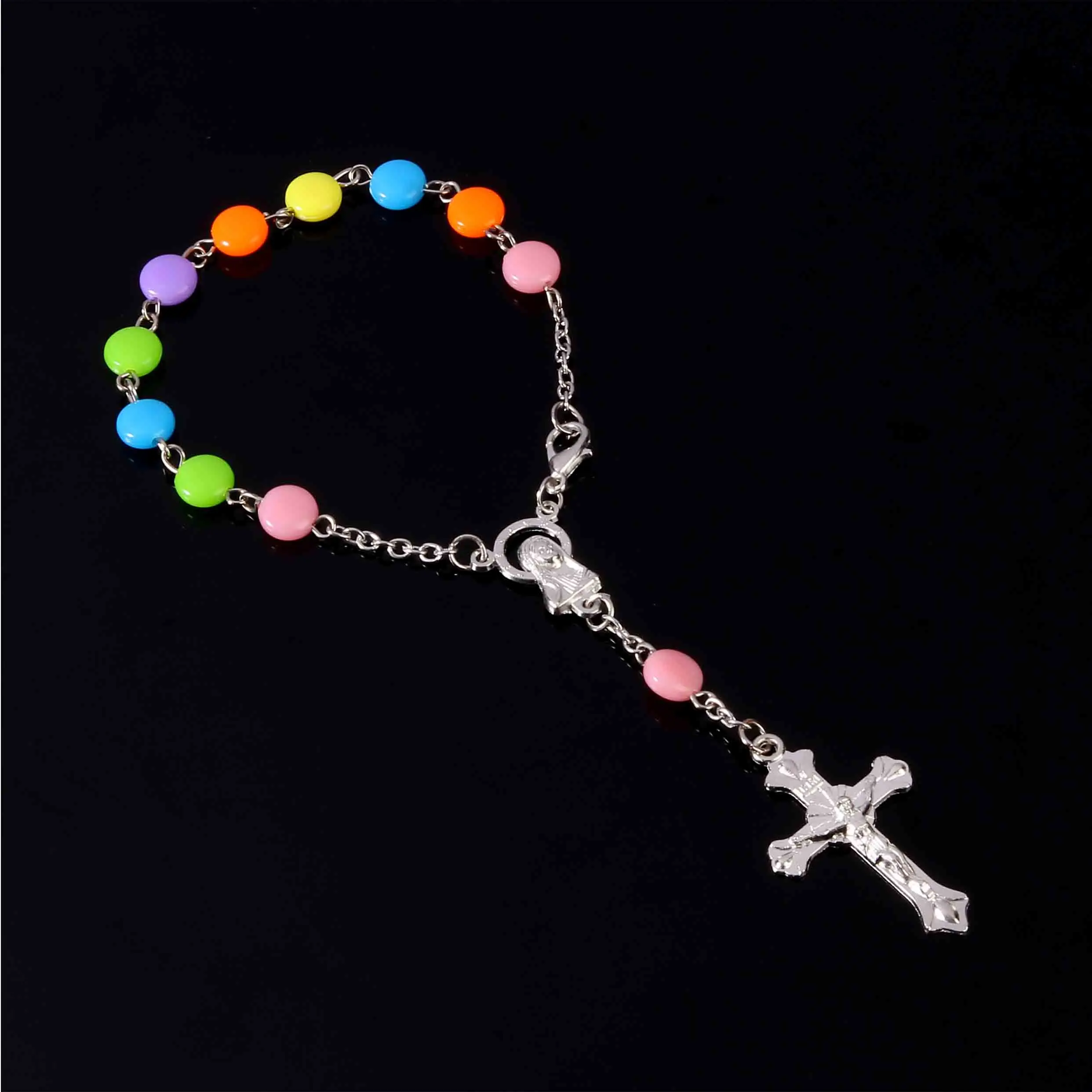 Catholic Cross Rosary Gift for First Holy Communion St. Guadalupe Rosary Charm Lady Beads