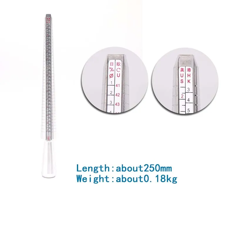 Standard Ring Size Mandrel Stick Finger Gauge Ring Sizer Measuring Jewelry US/EU/HK/JP Tool Ring Sizer Measure Hand Tools Set