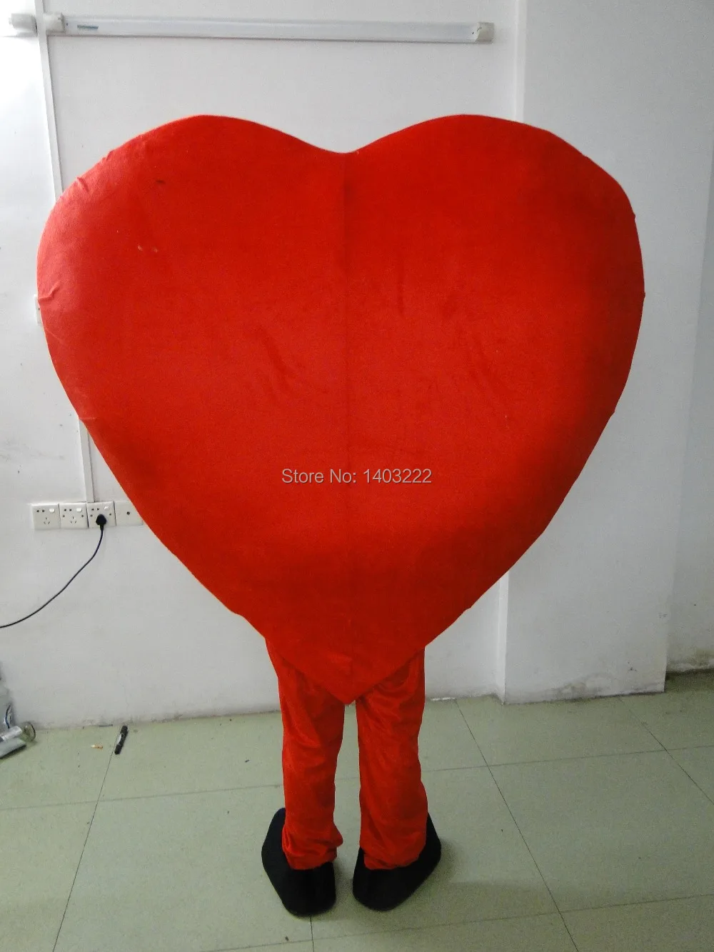 Costume de mascotte de haute qualité pour adultes, costume de mascotte coeur rouge de paupières, taille adulte