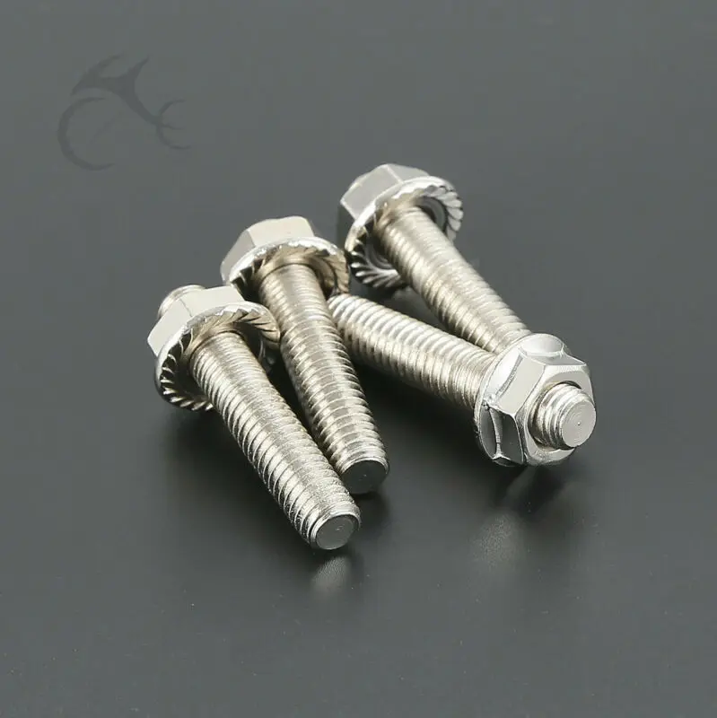 น็อตติดพอร์ตท่อไอเสียรถจักรยานยนต์สำหรับ Harley Sportster Dyna Touring Super Glide Wide Cvo Sportster XL883 XL1200