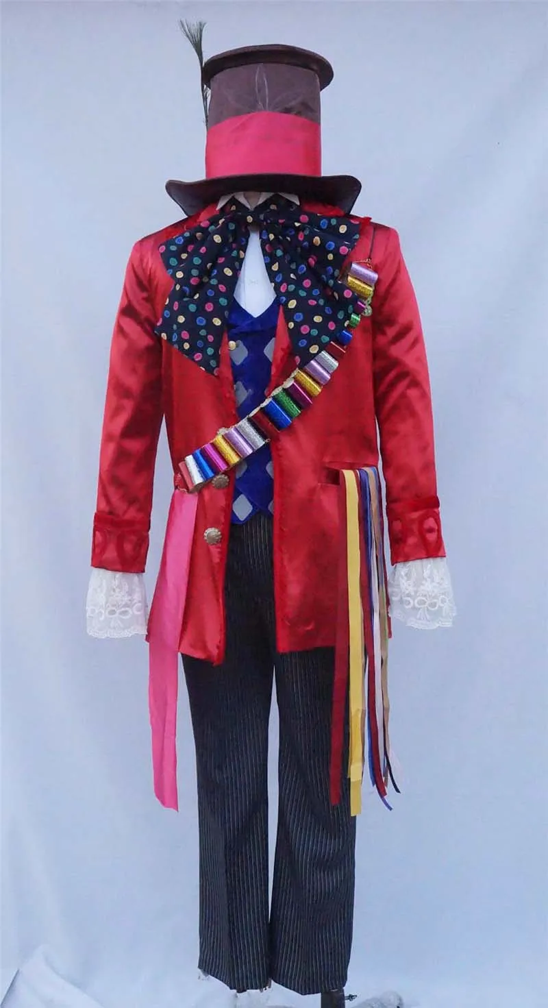 New Arrival Mad Hatter Cosplay Costume Adult Costumes Halloween Party Cosplay Costumes For Men