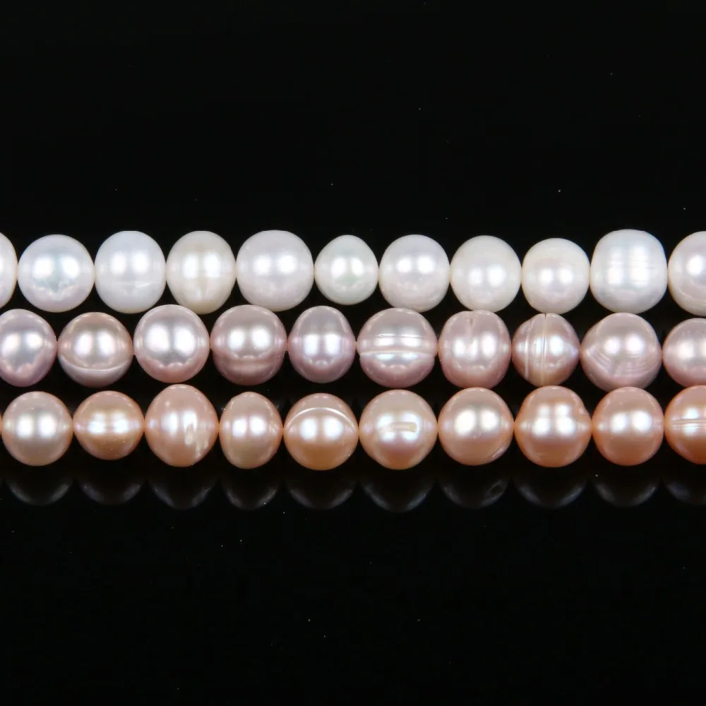 Natural Freshwater Pearl Bead AA High Quality 36cm Punch Loose Beads for DIY Women Elegant Necklace Bracelet Jewelry Making