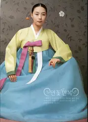 Korean dress Traditional Hanbok Ancient Top and Skirt 6 Layers Women Wedding dress Spring Vintage