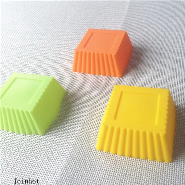 3pcs Square Shaped Silicone Cake Mold Silicone Form For Baking Cupcake Mold Muffin Cup Mould