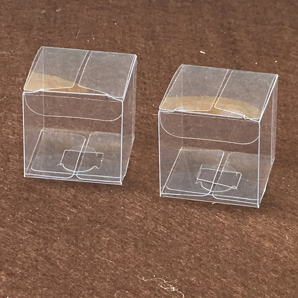 50pcs 15*15*15cm simple Clear  Wedding  PVC Box Gift Craft display Box small Jewelry packing holder Transparent plastic boxes