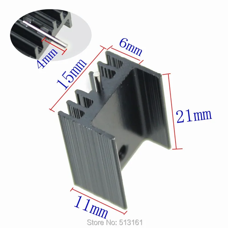 Радиатор для охлаждения, 20 шт./лот TO-220 TO220, 21x15x11 мм