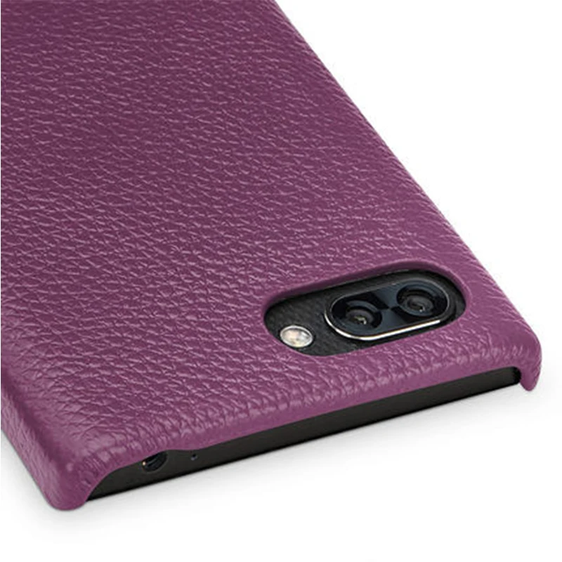 Imagem -05 - Capa Traseira para Smartphone Case Luxuoso em Couro Genuíno para Telefone Blackberry Key2