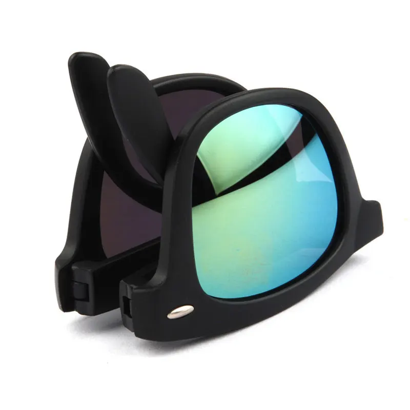 

2024 Easy Carry Vintage Fold Sunglass For Men Women Brand Design Classic Square Sunglasses With Case Travel Glasses Gafas De Sol
