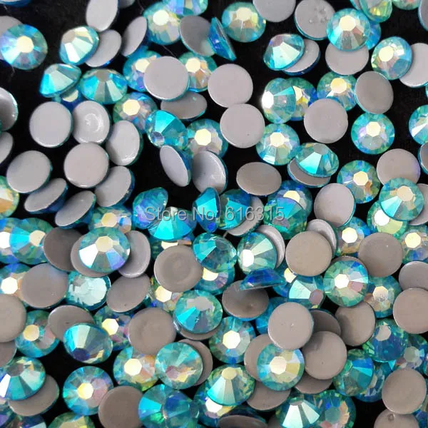 5mm ss20 Aquamarine AB hot-fix rhinestone motif strass 1440pcs per bag,Bags,Garment,Nail Art,Shoes Use flat back rhinestone