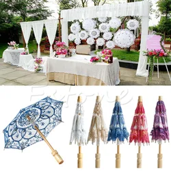 S-home New Arrival Embroidered Lace Parasol Umbrella For Bridal Wedding Party Decoration MAR14